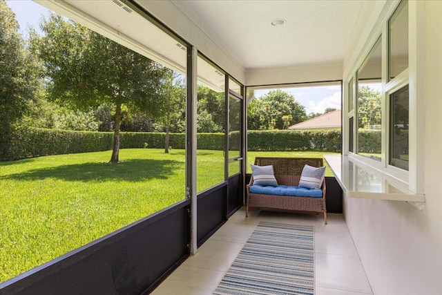 view of sunroom / solarium