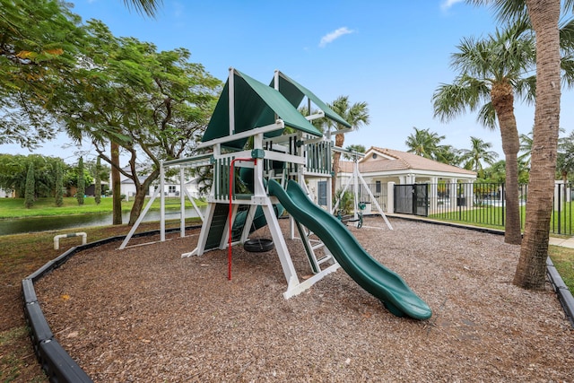 view of jungle gym