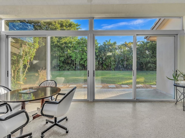 view of sunroom