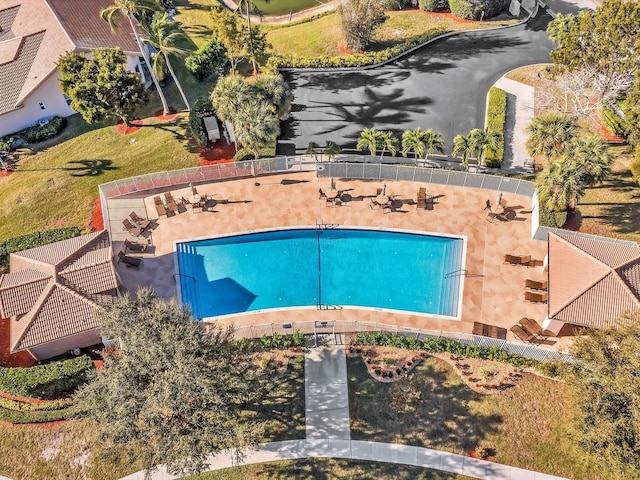 view of pool with a patio area