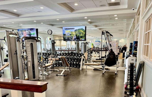 view of workout area