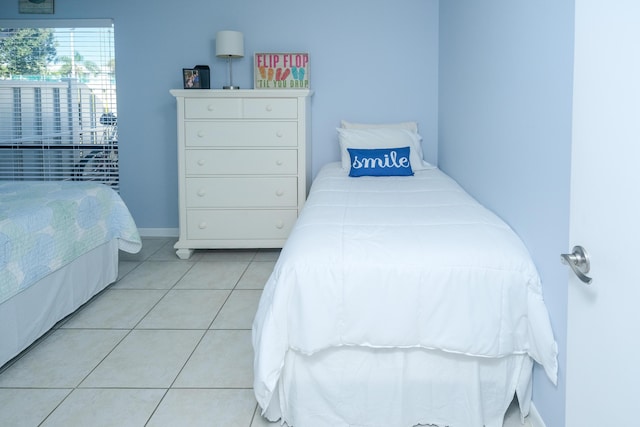 view of tiled bedroom