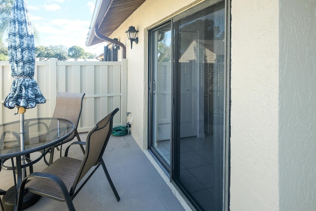 view of balcony