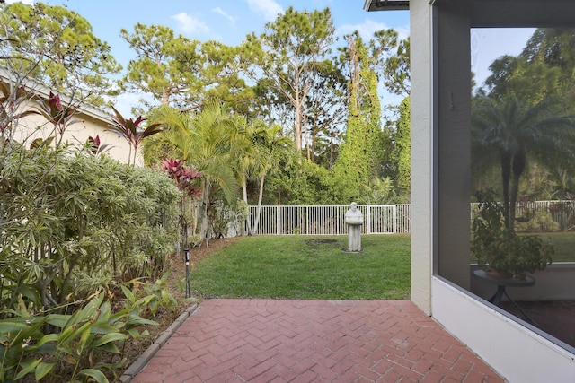 view of yard with a patio