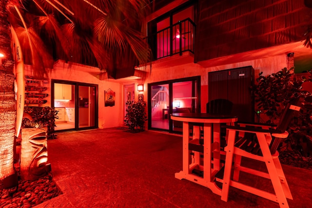 view of patio / terrace with a balcony