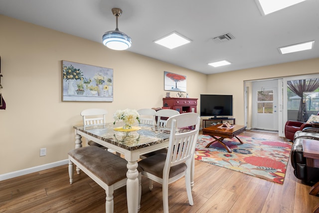 dining room featuring hardwood / wood-style floors