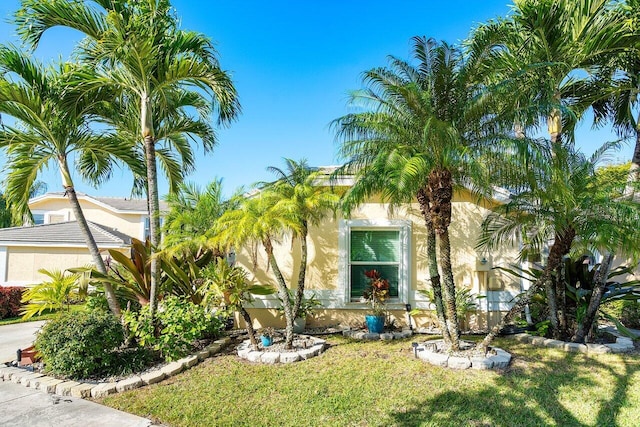 view of front of house featuring a front yard