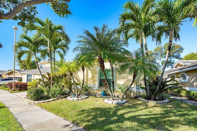 view of front of house featuring a front yard