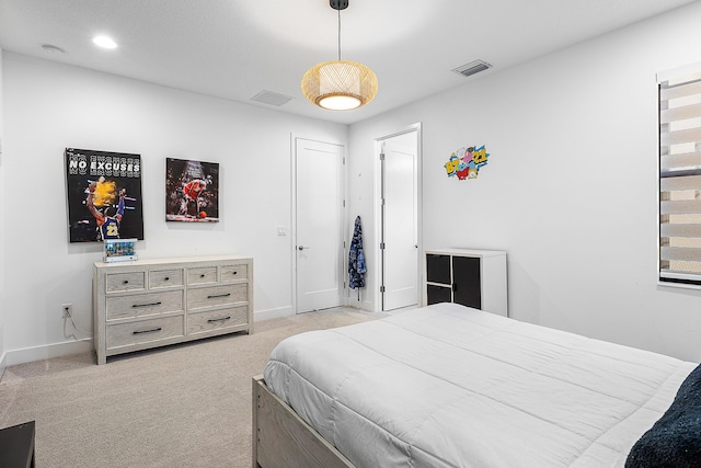 view of carpeted bedroom