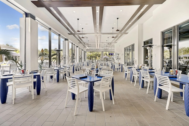 dining space featuring plenty of natural light