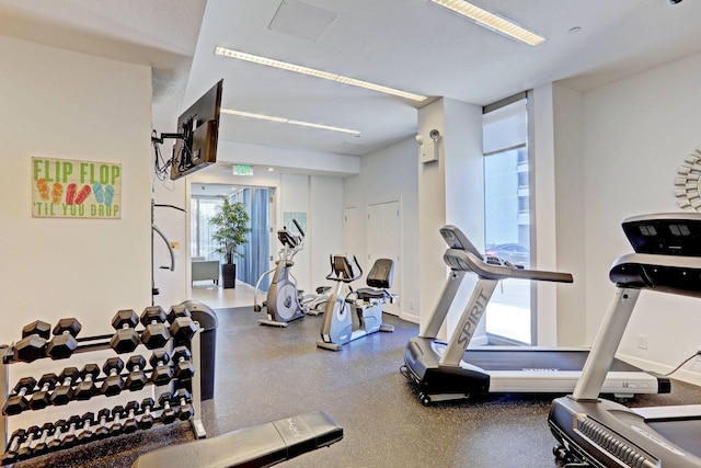 view of exercise room