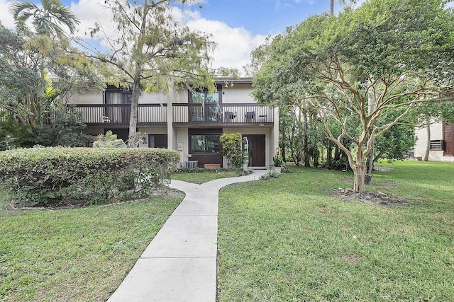 exterior space with a front yard