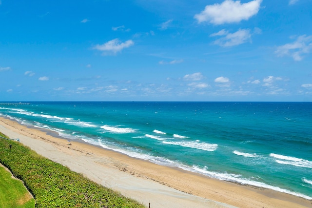 water view featuring a beach view