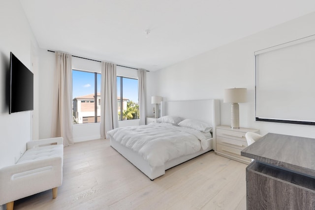 bedroom featuring light hardwood / wood-style floors