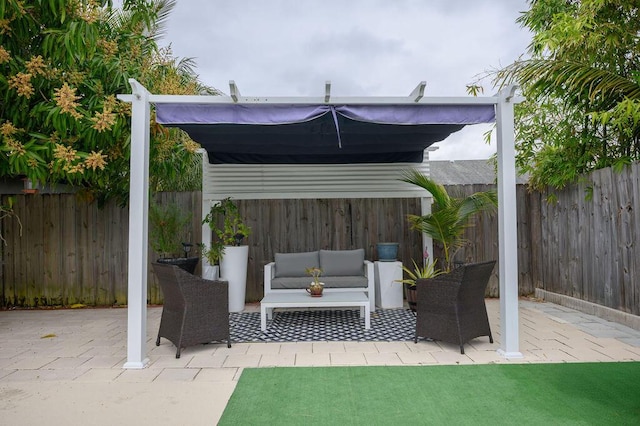 view of patio with an outdoor hangout area