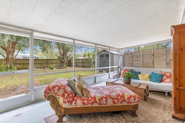 view of sunroom