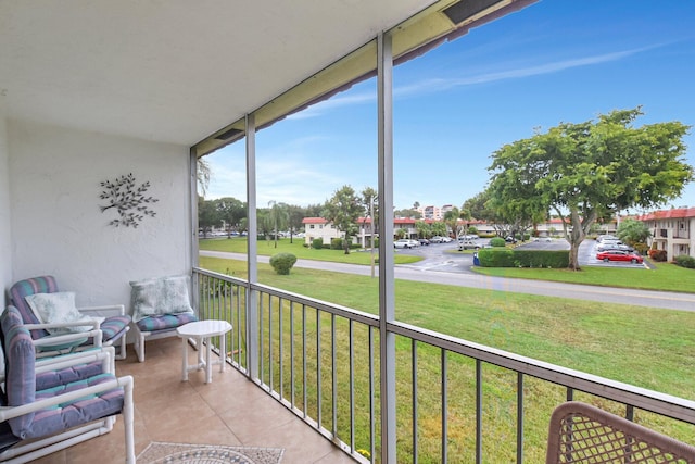 view of sunroom