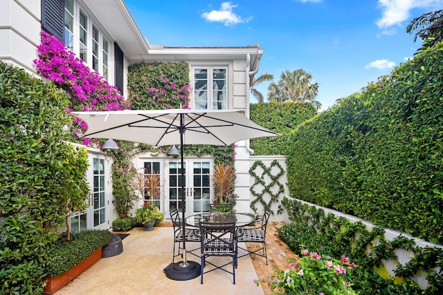 view of patio / terrace with french doors