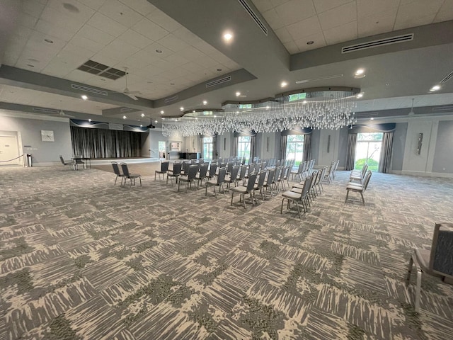 exercise room featuring carpet floors