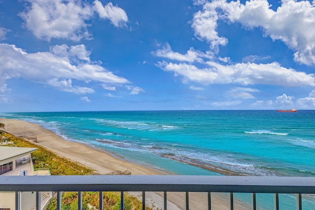 water view featuring a view of the beach