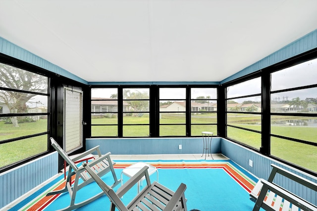 unfurnished sunroom with a wealth of natural light