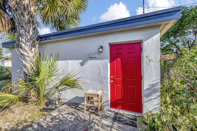 view of doorway to property