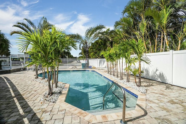 view of pool with a patio area