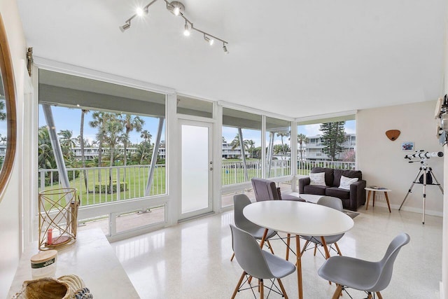 view of sunroom