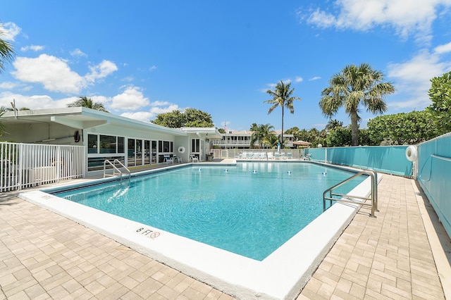 view of pool with a patio