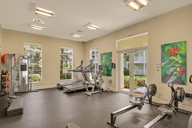 view of workout area