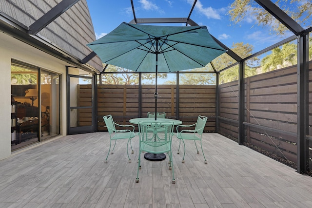 view of wooden deck