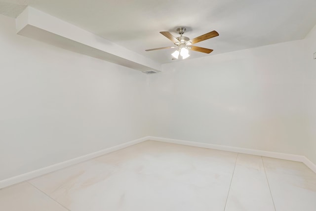 unfurnished room featuring ceiling fan