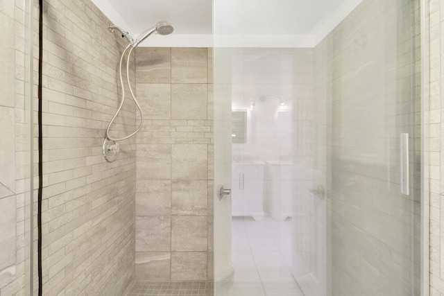 bathroom featuring an enclosed shower