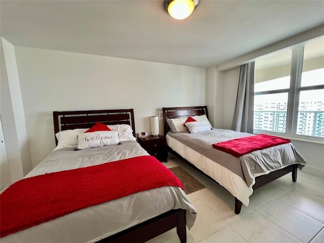 view of tiled bedroom