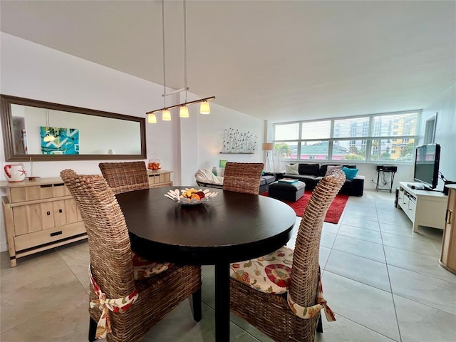 view of tiled dining room