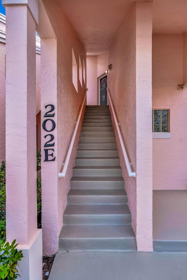 view of stairway
