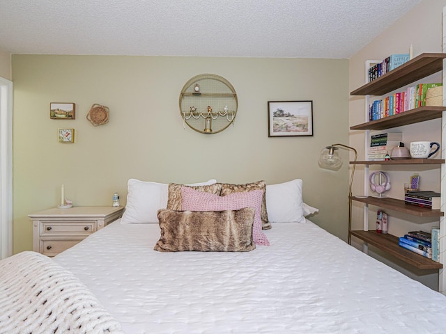 bedroom with a textured ceiling