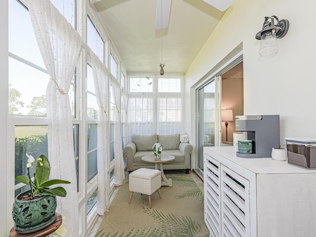 sunroom / solarium with a healthy amount of sunlight