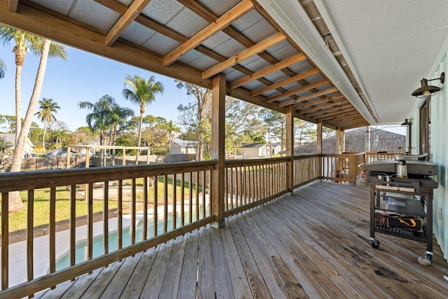 view of wooden terrace