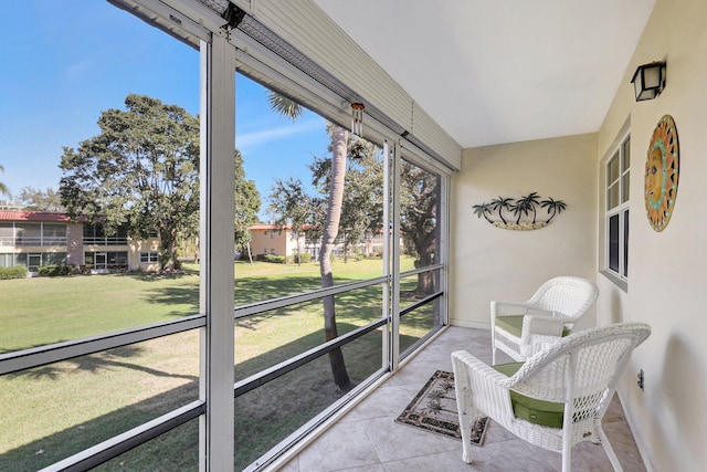 view of sunroom / solarium