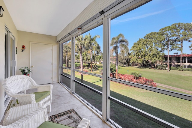 view of sunroom