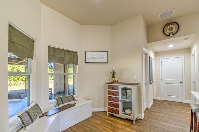 interior space featuring light wood-type flooring