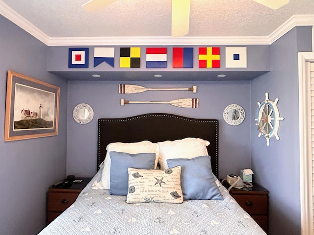 bedroom featuring ornamental molding