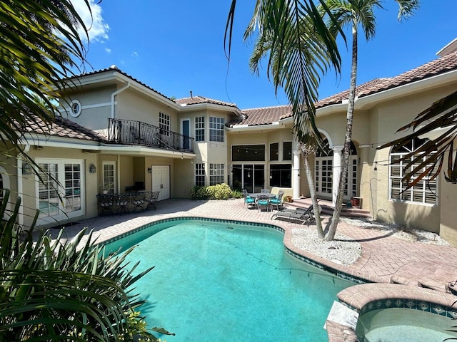 view of pool with a patio area