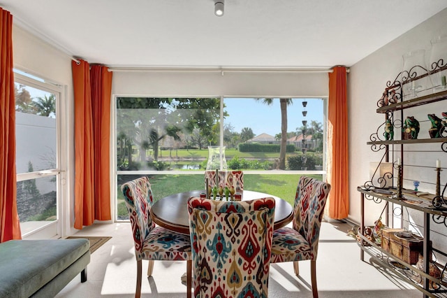 dining room with a healthy amount of sunlight