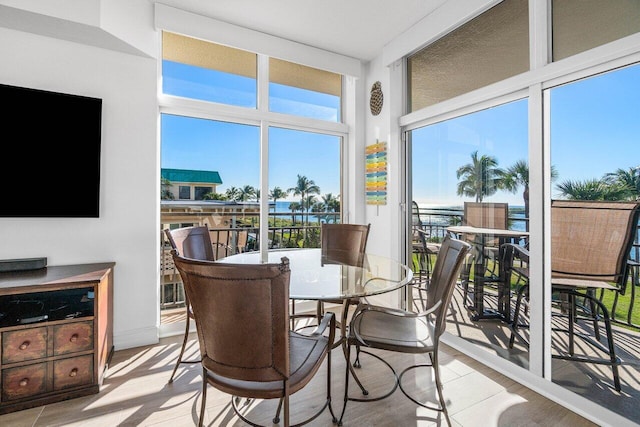 view of sunroom