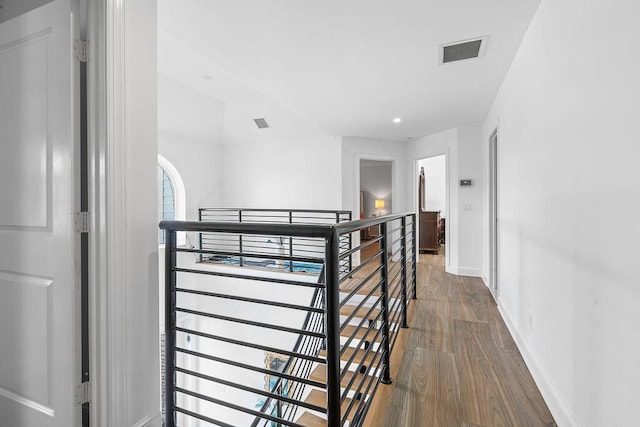 hall featuring hardwood / wood-style floors