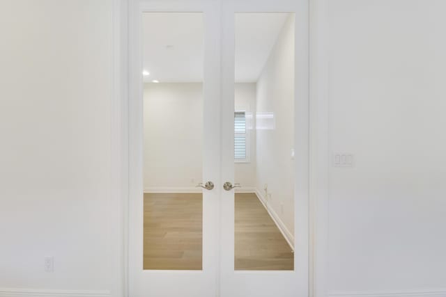 interior space with french doors