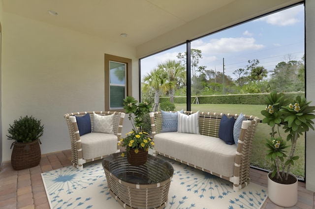 view of sunroom