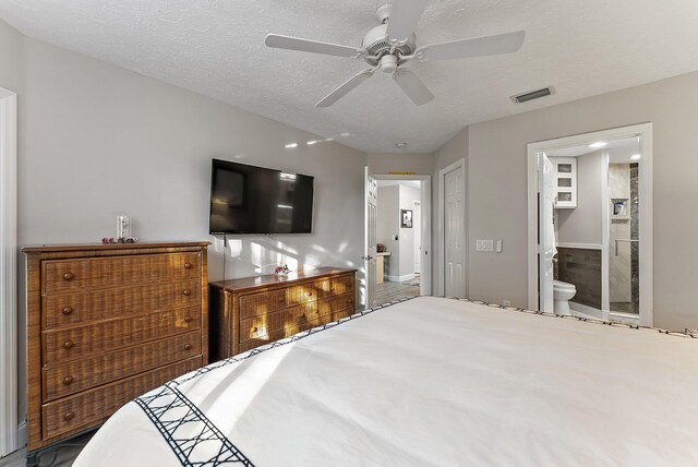 interior space featuring ceiling fan